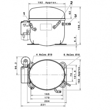 Cubigel GP14FB compressor (R134a)